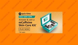 Amazon mCaffeine Quiz Answers Get Free Skin Care Kit