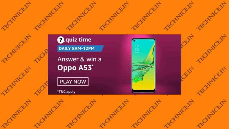 Amazon Oppo A53 Quiz Answers Win Free Oppo A53 Phone