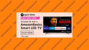 Amazon Basics Smart LED TV Quiz Answers Win Free AmazonBasics Smart TV