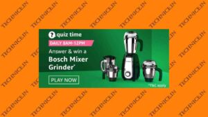Amazon Bosch Mixer Grinder Quiz Answers Get Free Bosch Grinder