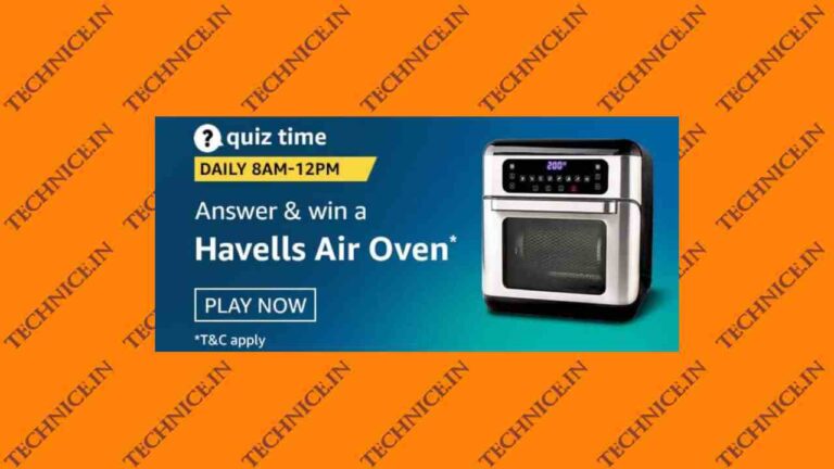 Amazon Havells Air Oven Quiz Answers 7 January 2021