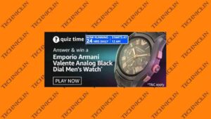 Amazon Emporio Armani Watch Quiz Answers Win Analog Watch For Men Free