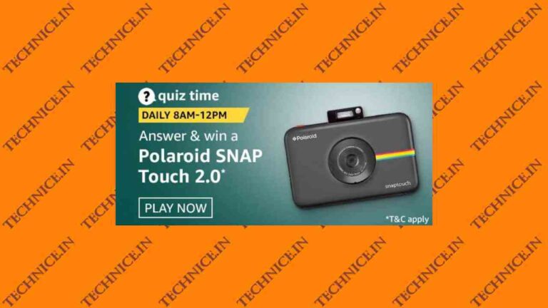Amazon Polaroid SNAP Touch 2.0 Quiz Answers Win Polaroid Camera Free