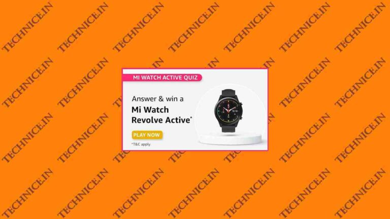 Amazon Mi Watch Active Quiz Answers Win Mi Watch Revolve Active